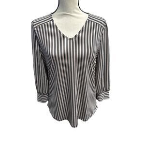 Women’s Adrianna Papell Striped Officewear Top. Size Small